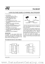 74LVQ157 datasheet pdf SGS Thomson Microelectronics