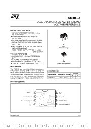 TSM103A datasheet pdf SGS Thomson Microelectronics