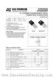 STW5NA90 datasheet pdf SGS Thomson Microelectronics