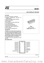 M5481 datasheet pdf SGS Thomson Microelectronics