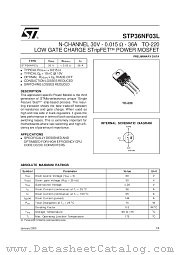 STP36NF03L datasheet pdf SGS Thomson Microelectronics