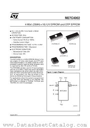 M27C4002 datasheet pdf SGS Thomson Microelectronics