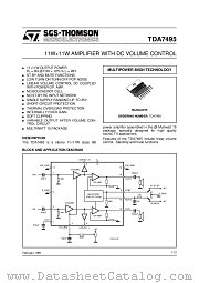 TDA7495 datasheet pdf SGS Thomson Microelectronics