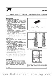 L3916A datasheet pdf SGS Thomson Microelectronics