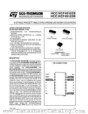 HCC40103B datasheet pdf SGS Thomson Microelectronics
