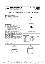LM134 datasheet pdf SGS Thomson Microelectronics