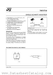 74V1T14 datasheet pdf SGS Thomson Microelectronics