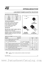 STPS30L40CW datasheet pdf SGS Thomson Microelectronics