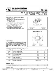 SD1563 datasheet pdf SGS Thomson Microelectronics