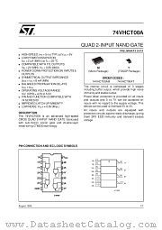 74VHCT00A datasheet pdf SGS Thomson Microelectronics