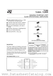 TL084ACN datasheet pdf SGS Thomson Microelectronics