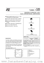 TL082ACN datasheet pdf SGS Thomson Microelectronics