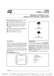 TL081CD datasheet pdf SGS Thomson Microelectronics