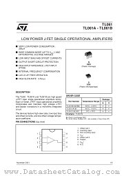 TL061IDT datasheet pdf SGS Thomson Microelectronics