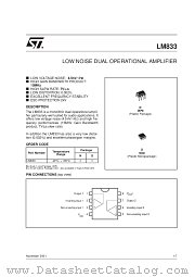 LM833DT datasheet pdf SGS Thomson Microelectronics