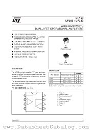 LF253DT datasheet pdf SGS Thomson Microelectronics