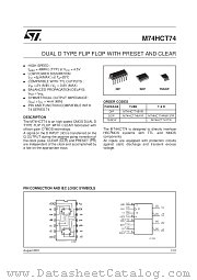 M74HCT74M1R datasheet pdf SGS Thomson Microelectronics