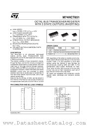 M74HCT651RM13TR datasheet pdf SGS Thomson Microelectronics