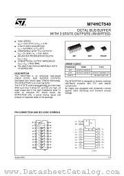 M74HCT540B1R datasheet pdf SGS Thomson Microelectronics