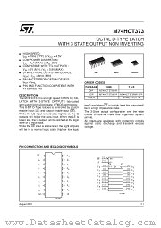 M74HCT373TTR datasheet pdf SGS Thomson Microelectronics