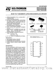 HCF4543BM1 datasheet pdf SGS Thomson Microelectronics
