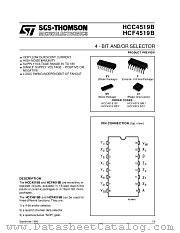 HCF4519BEY datasheet pdf SGS Thomson Microelectronics