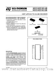 HCF4514M013TR datasheet pdf SGS Thomson Microelectronics