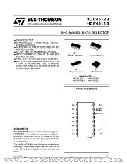 HCF4512M013TR datasheet pdf SGS Thomson Microelectronics