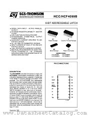 HCF4099BEY datasheet pdf SGS Thomson Microelectronics