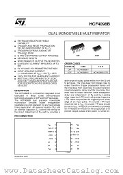 HCF4098BM1 datasheet pdf SGS Thomson Microelectronics