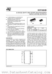 HCF4094BEY datasheet pdf SGS Thomson Microelectronics