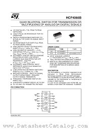 HCF4066BM1 datasheet pdf SGS Thomson Microelectronics