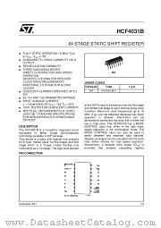 HCF4031BEY datasheet pdf SGS Thomson Microelectronics