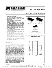 HCF40208BM1 datasheet pdf SGS Thomson Microelectronics