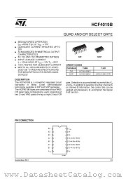 HCF4019M013TR datasheet pdf SGS Thomson Microelectronics