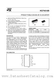 HCF4018M013TR datasheet pdf SGS Thomson Microelectronics