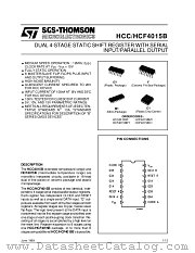 HCF4015M013TR datasheet pdf SGS Thomson Microelectronics