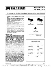 HCF40110BEY datasheet pdf SGS Thomson Microelectronics