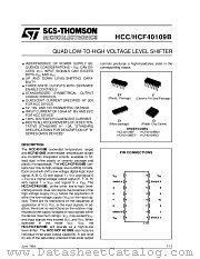 HCF40109BEY datasheet pdf SGS Thomson Microelectronics