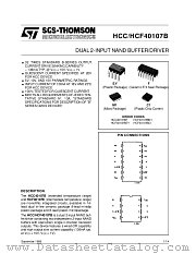 HCF40107M013TR datasheet pdf SGS Thomson Microelectronics
