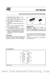 HCF4009UBEY datasheet pdf SGS Thomson Microelectronics