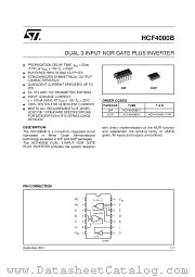 HCF4000M013TR datasheet pdf SGS Thomson Microelectronics