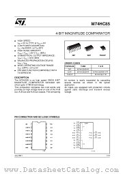 M74HC85TTR datasheet pdf SGS Thomson Microelectronics