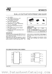 M74HC73RM13TR datasheet pdf SGS Thomson Microelectronics