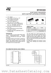 M74HC595B1R datasheet pdf SGS Thomson Microelectronics