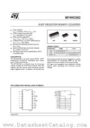 M74HC592B1R datasheet pdf SGS Thomson Microelectronics
