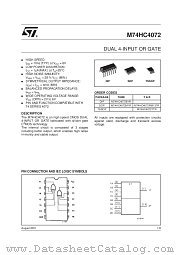 M74HC4072TTR datasheet pdf SGS Thomson Microelectronics
