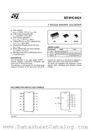 M74HC4024RM13TR datasheet pdf SGS Thomson Microelectronics