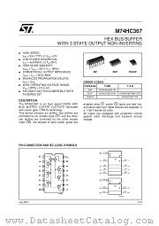M74HC367M1R datasheet pdf SGS Thomson Microelectronics