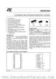M74HC354M1R datasheet pdf SGS Thomson Microelectronics